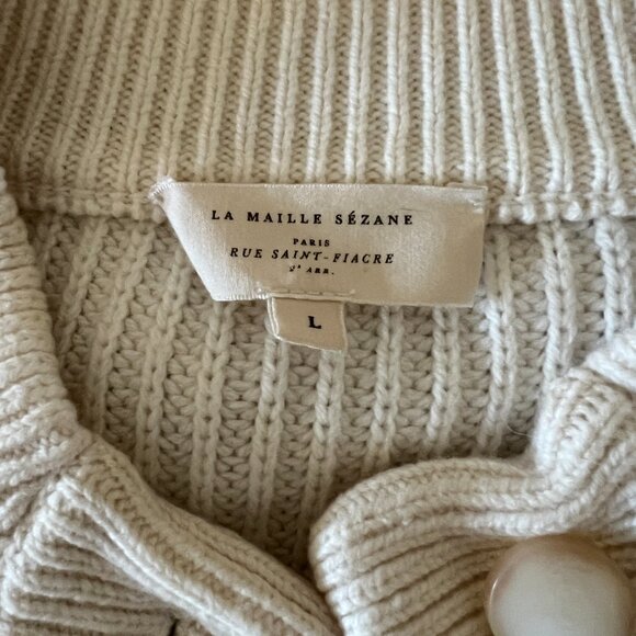 Sezane Lucas Jumper in Ecru Size L - Picture 3 of 3